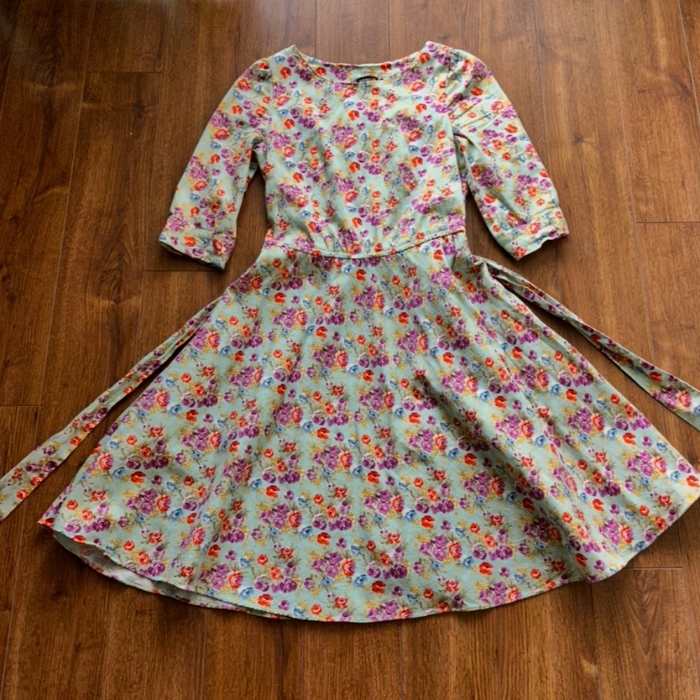 MERLIS Floral 100% Cotton Dress Small Size